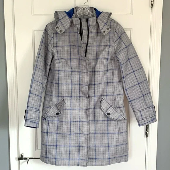 Boden Gray Check Suki Rain Coat - Picture 5 of 13